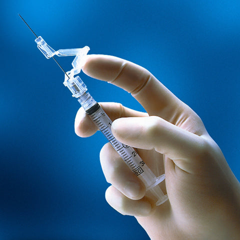 BD SafetyGlide Injection Needle w/Luer-Lok Syringe, 3ml, 25g x 5/8", 50/Box