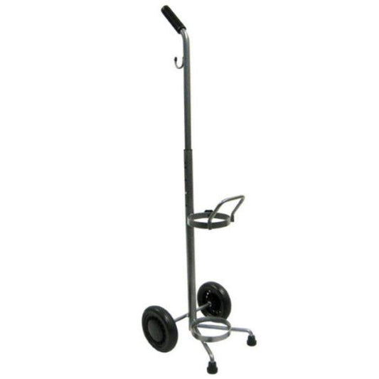 Oxygen Chrome Cart w/ Adjustable Height Handle, 2 Wheels