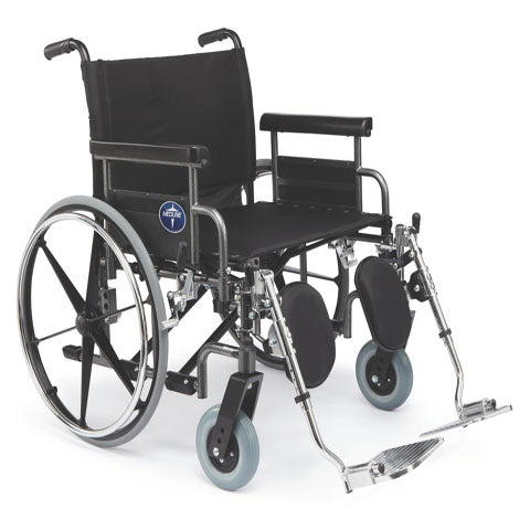 Shuttle Wheelchair, Bariatric, 28" Wide, Black, NEW, 1/Box