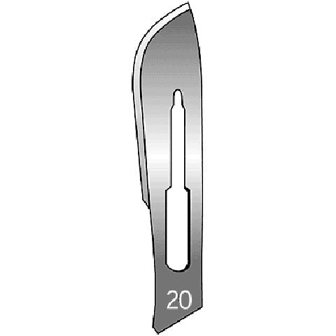 Surgical Blade #20, Stainless Steel Bard-Parker, Sterile, 198/Box