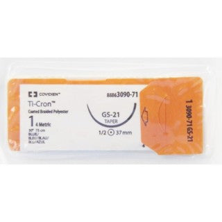 1 Ti-Cron Coated Braided Sutures, 30", GS-21, 36/Box