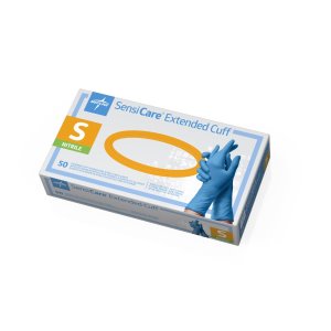 SensiCare Extended Cuff Nitrile Powder Free Small Exam Glove 50/Box