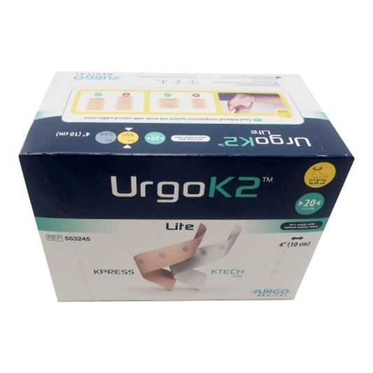 UrgoK2 Lite 2-Layer Compression Bandage System w/Reduced and Controlled Pressure, 4", 9 3/4-12 1/2",  1/Box