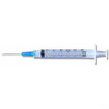BD Plastipak 3mL Syringe, Luer-Lok Tip w/ Precision Glide Needle, 22g x 1.5, 370/Box