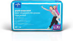 Youth Underwear, Disposable, Day & Night Protection, L/XL, 12/Pack
