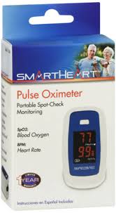 SmartHeart Pulse Oximeter, SpO2 and BPM, 1/Box