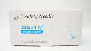 Safety Needle 23G x 1 1/2" 100/Box
