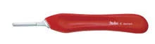 Knife Handle Scalpel # 6, Length 5.1/4" Red Plastic, Stainless Tip S/S