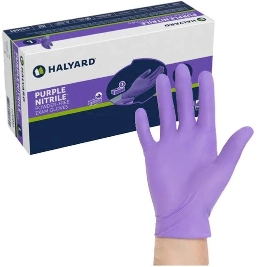 Exam Gloves, Purple Nitrile, Powder-Free, Large, 100/Box