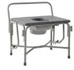 Commode, Steel, Bariatric up to 800lbs., Drop Arm, w/7qt. Bucket, 1/Box