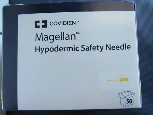 Magellan Hypodermic Safety Needle, 18G x 1in. 50/Box