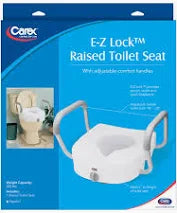 Carex E-Z Lock Raised Toilet Seat w/ Arms