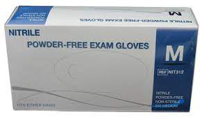 Nitrile Powder-Free Exam Gloves, Medium, 2500/Case