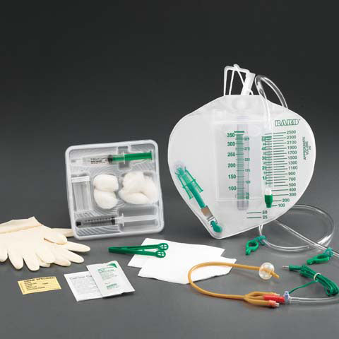 Foley Tray System Lubri-Sil I.C. Complete Care Temp-Sensing & Urine Meter, 16 Fr, 10/Case