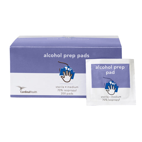 Alcohol Prep Pads, 70% Isopropyl, Medium, 100/Box