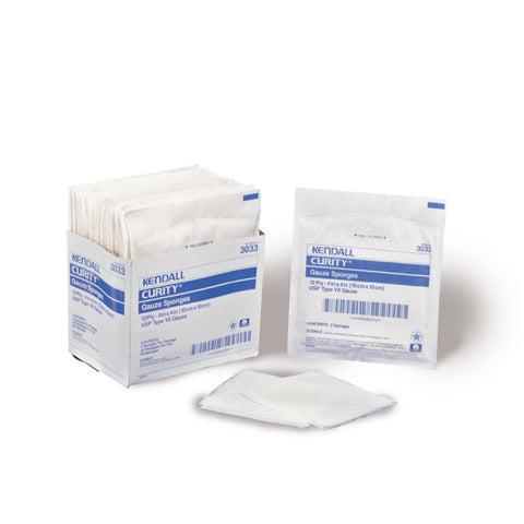 Curity Gauze Sponge, 8 Ply, 2" x 2", Sterile 3000/Case