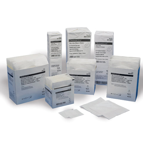Nonwoven Sponge Dermacea, 4" x 4", 6-Ply, Sterile, 50/Pack