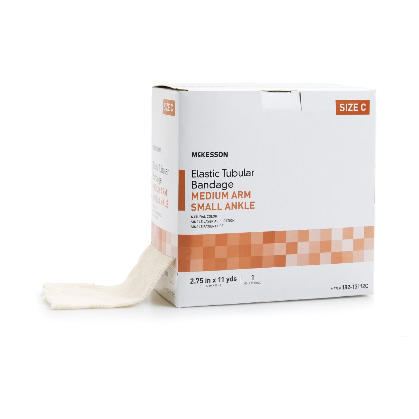 Elastic Tubular Bandage, Size C Medium Arm/Small Ankle, 2.75" x 11yds., 1/Box