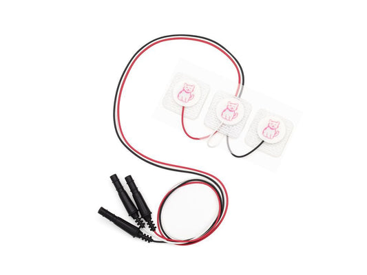 Prewired Neonatal/Pediatric Solid Gel ECG Monitoring Electrode, AAMI 13952A, 1.5mm Socket, 300/Case