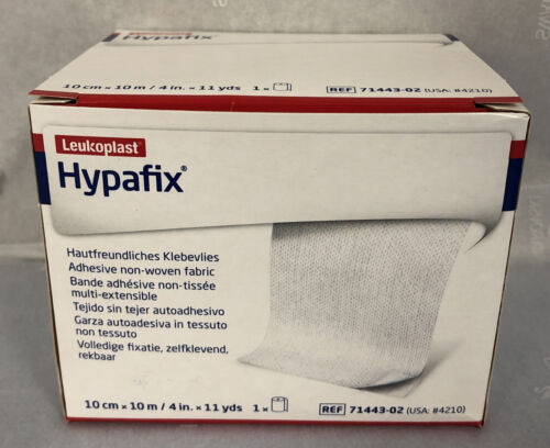 Hypafix Adhesive Non-Woven Fabric, 4" x 11yds, 1/Box