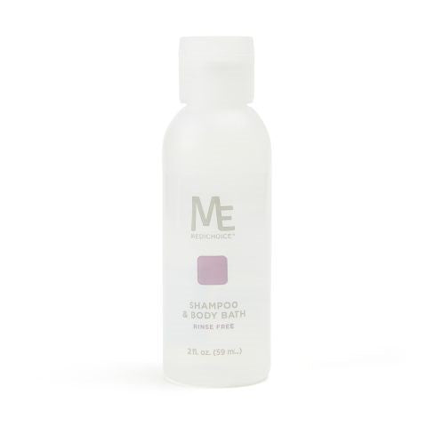 Shampoo & Body Bath, 2 oz Bottle, Rinse Free, 144/Case