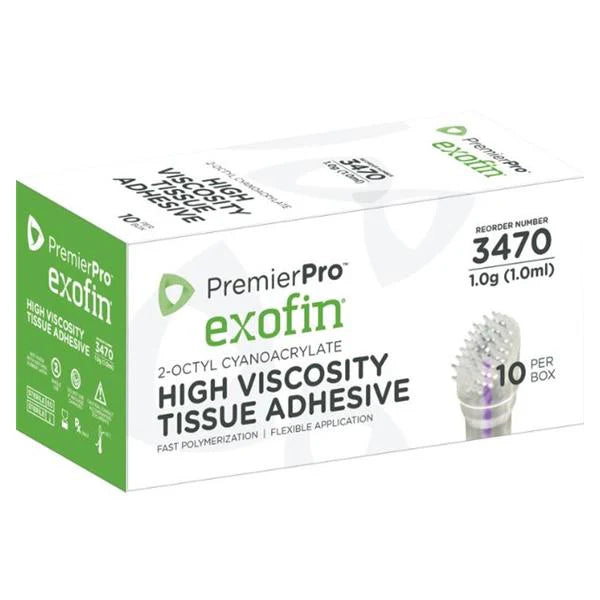 Exofin High Viscosity Topical Skin Adhesive 1mL, 2-Octyl Cyanoacrylate, Sterile, 10/Box