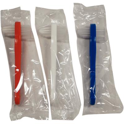 Dental, Denture Brush, Individually Wrapped, Assorted Colors, 12/Box