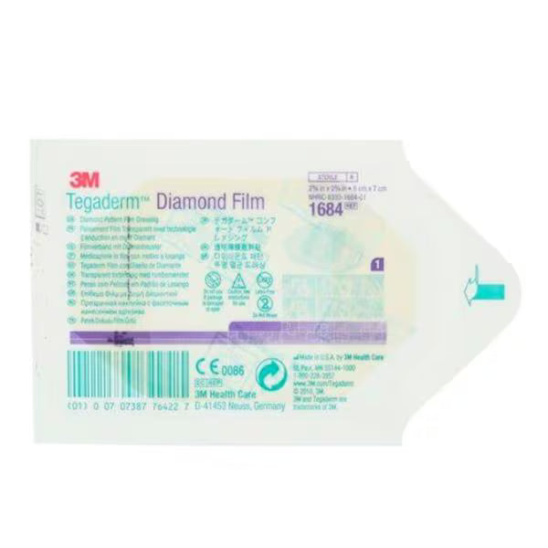 Tegaderm Diamond Pattern Dressing, 2-3/8" x 2-3/4", 400/Case