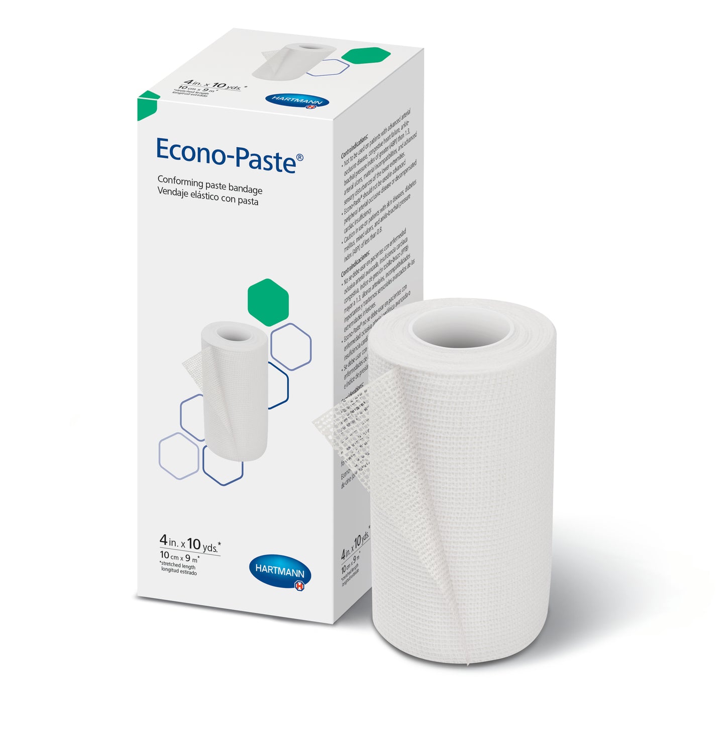 Econo-Paste Conforming Paste Bandage, 4" x 10yd, 1 Roll/Box