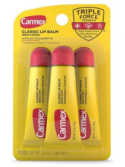 Carmex Classic Lip Balm Medicated, 0.35oz. Tubes, 30 Tubes/Box