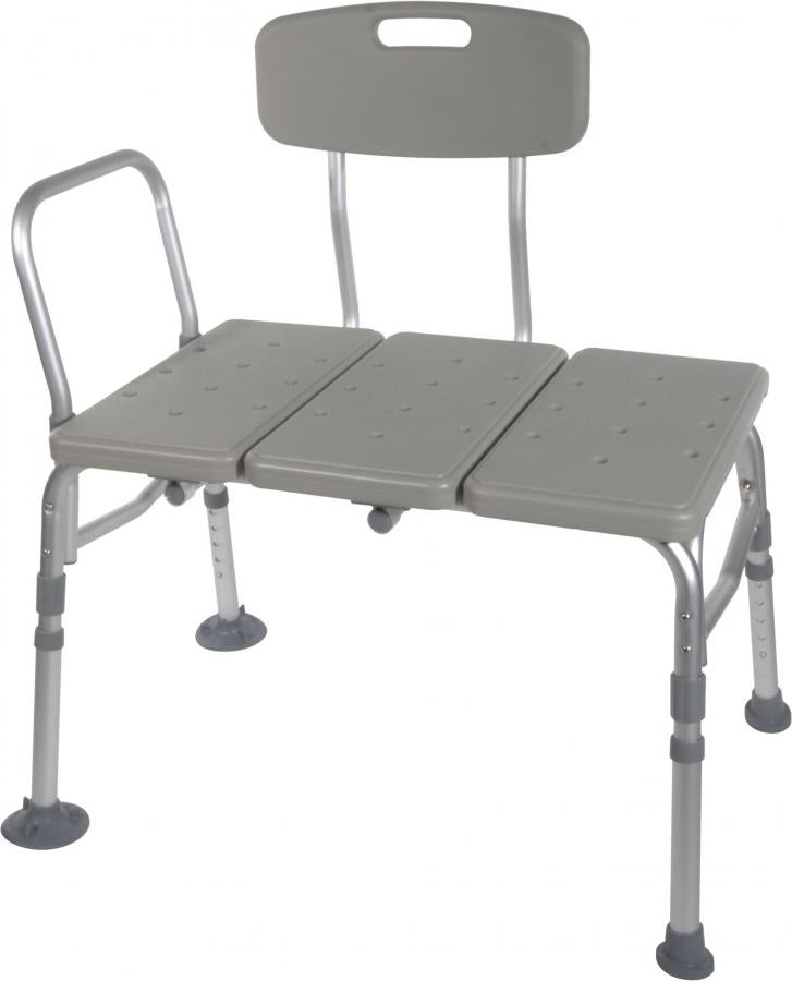 Transfer Tub Bench, Knock Down Tool-Free Back, Legs and Arm, New, 1/Case
