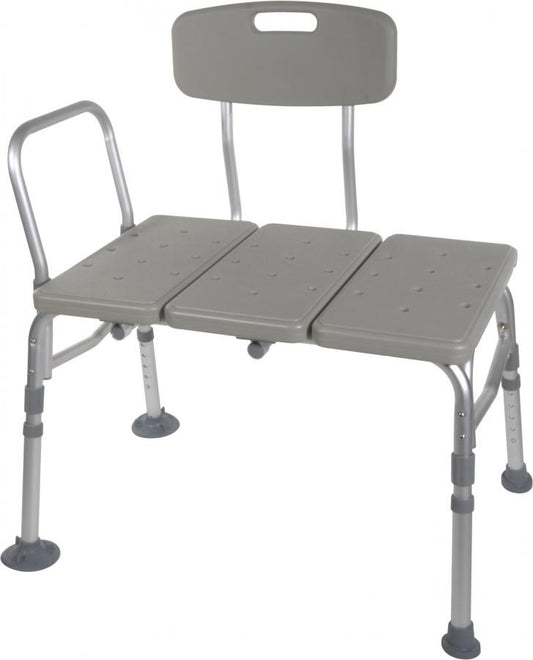 Transfer Tub Bench, Knock Down Tool-Free Back, Legs and Arm, New, 1/Case