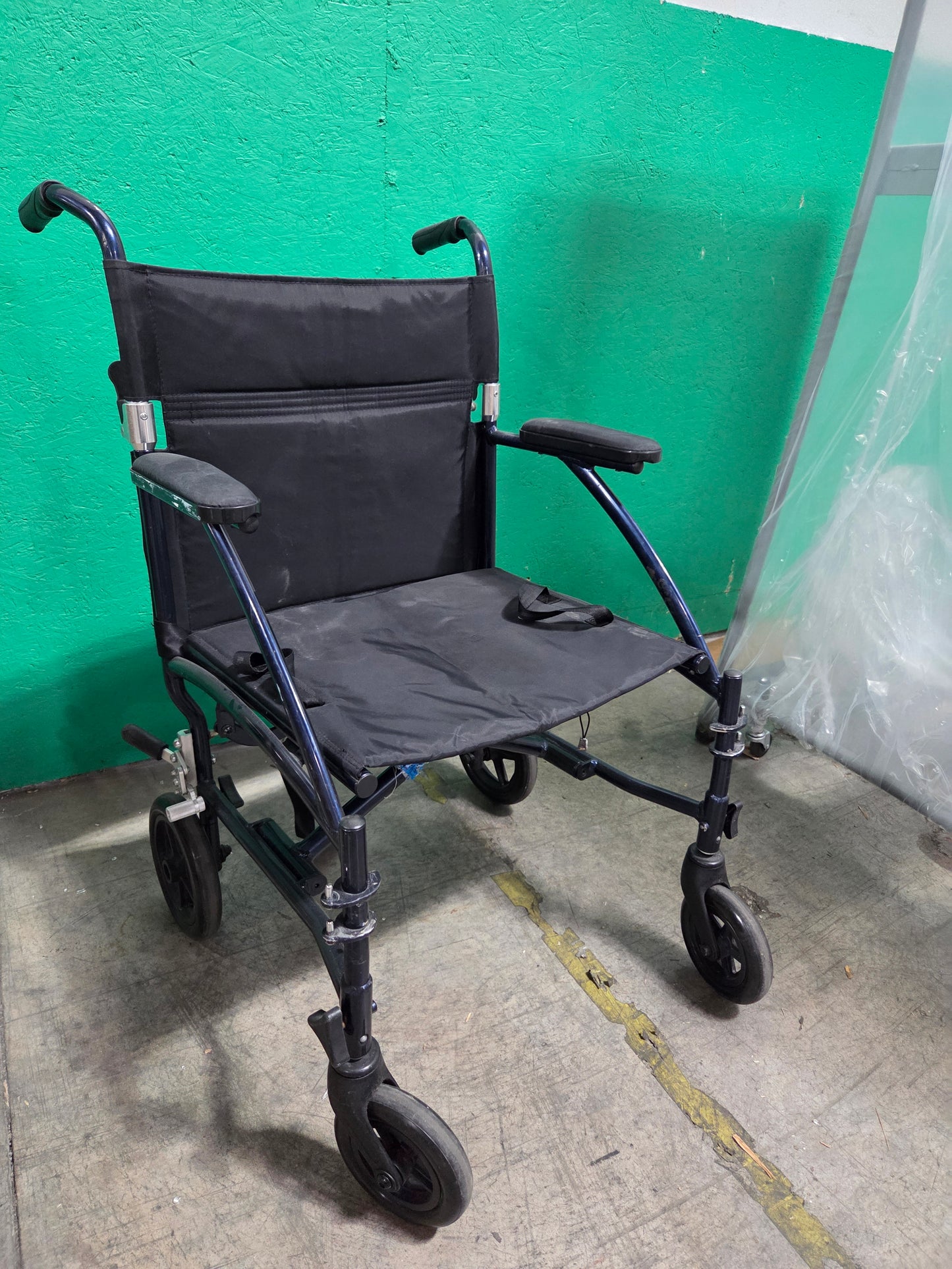 Transport Chair, Blue, Used, 1/Each