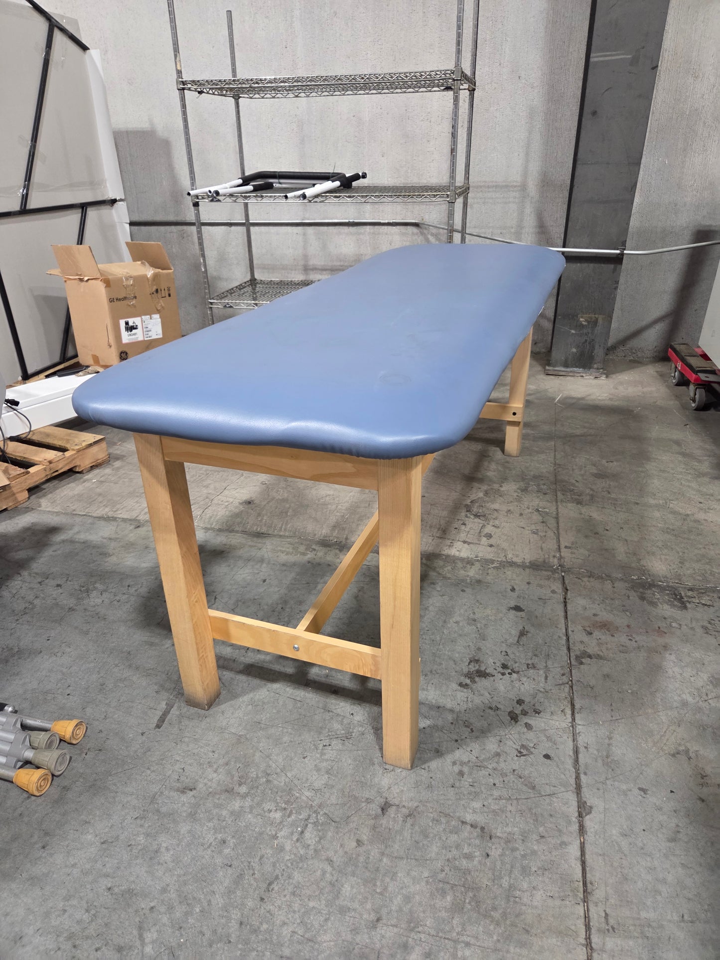 Treatment Table, Light Blue, Non-Adjustable, Used, 1/Each -1767740