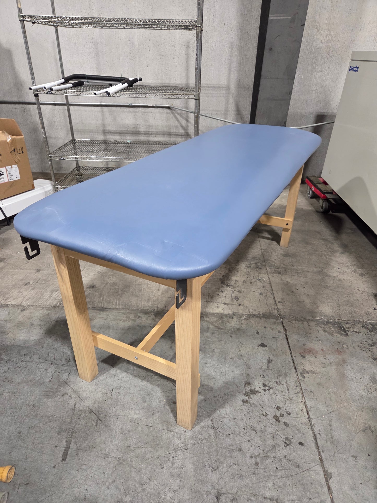 Treatment Table, Light Blue, Non-Adjustable, Used, 1/Each -1767752