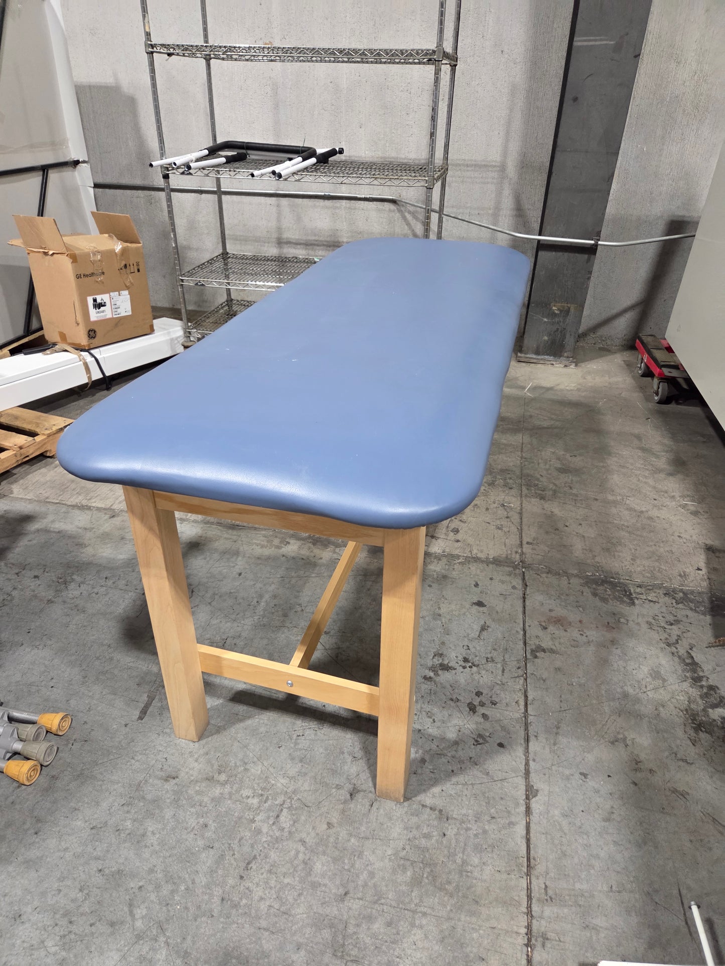 Treatment Table, Light Blue, Non-Adjustable, Used, 1/Each -1767753