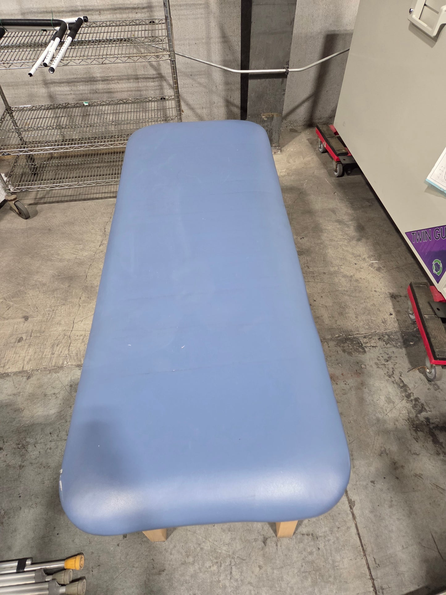 Treatment Table, Light Blue, Non-Adjustable, Used, 1/Each -1767753