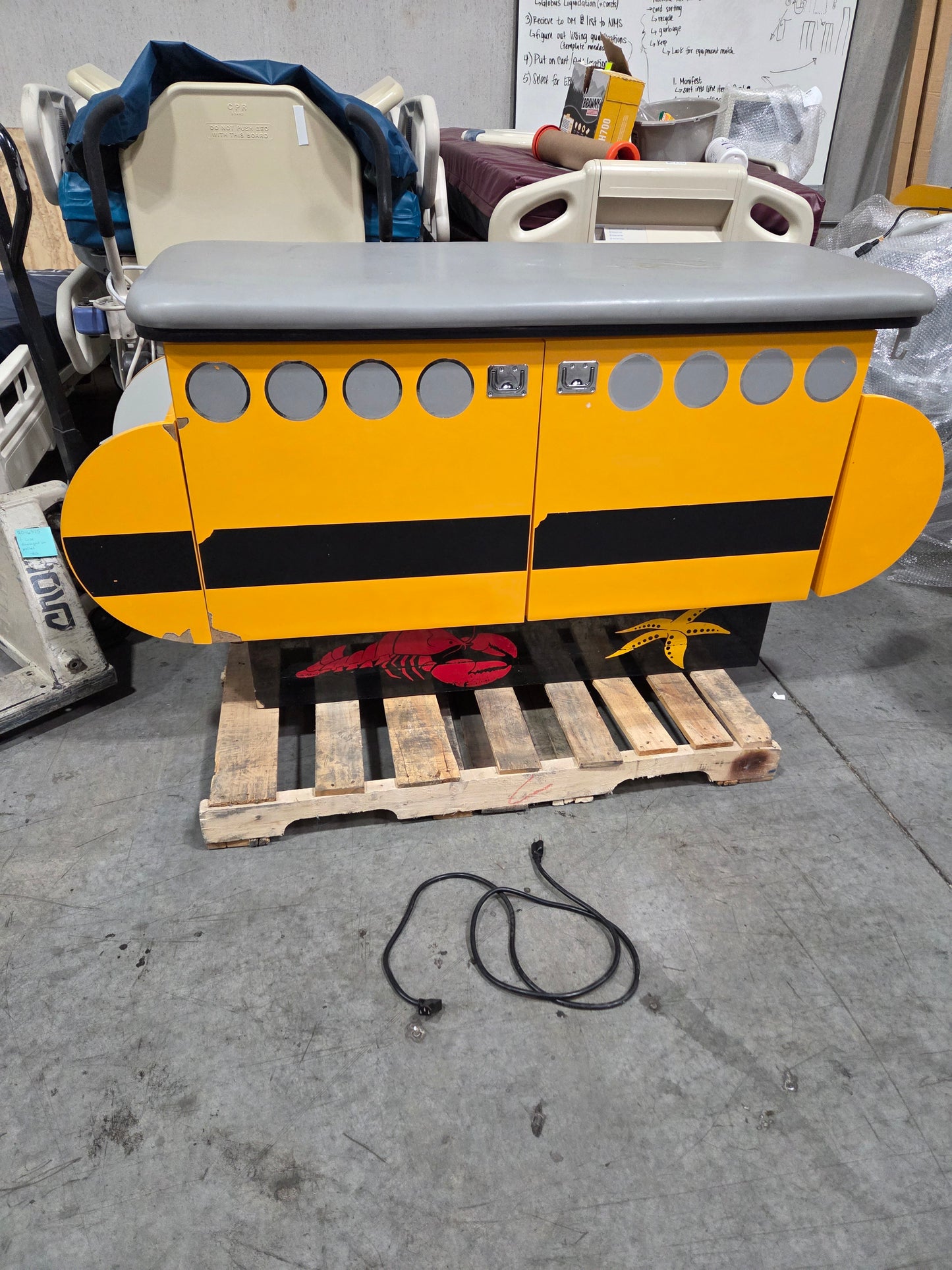 Submarine Pediatric Cabinet Treatment Table w/ Flat Top, Used, 1/Each -1767865