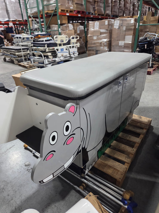 Hippo Pediatric Cabinet Treatment Table w/ Flat Top, Used, 1/Each -1767871