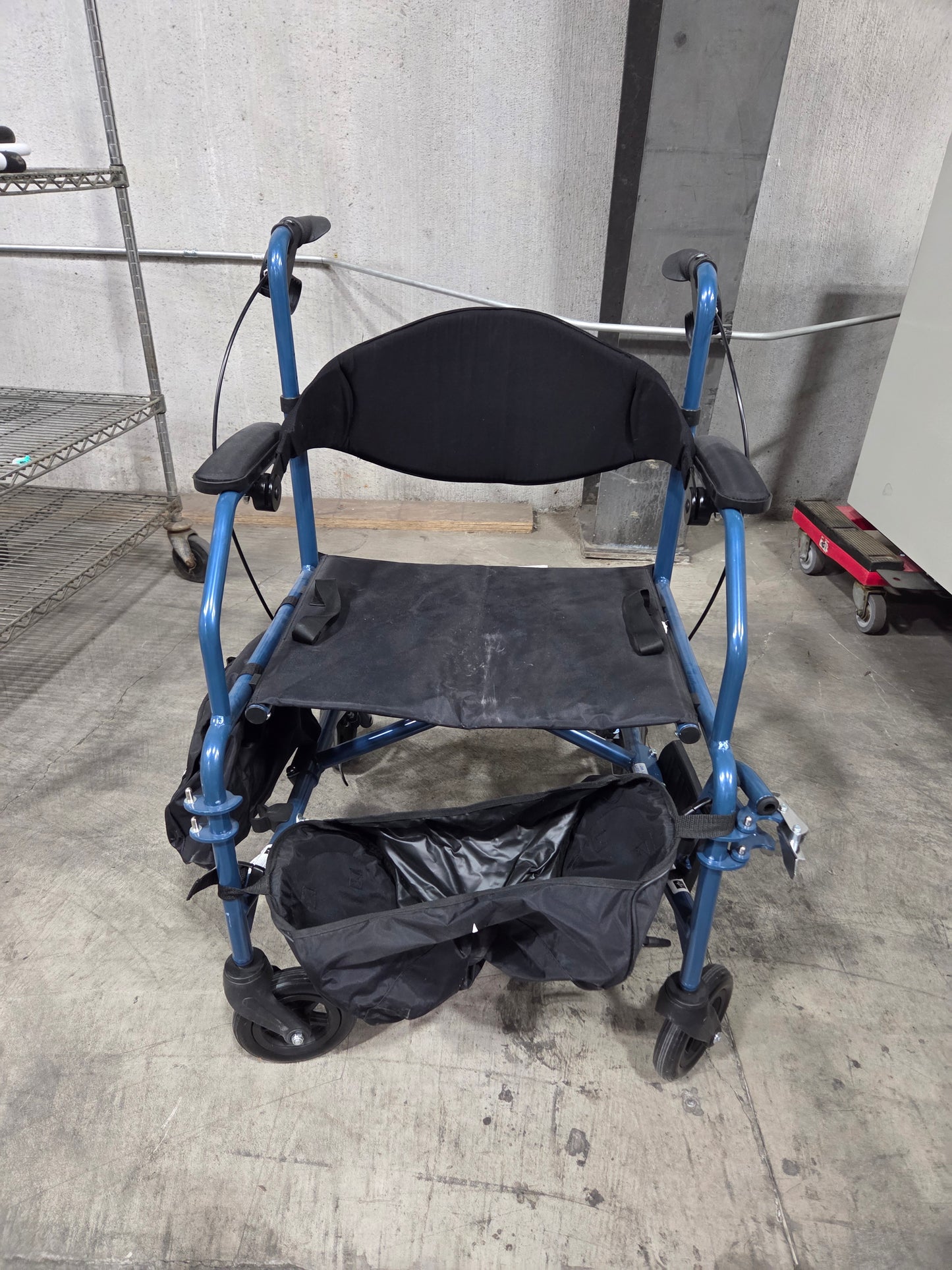 Medline Translator Combination Rollator/Transport Chair, Blue, Used - 1768162