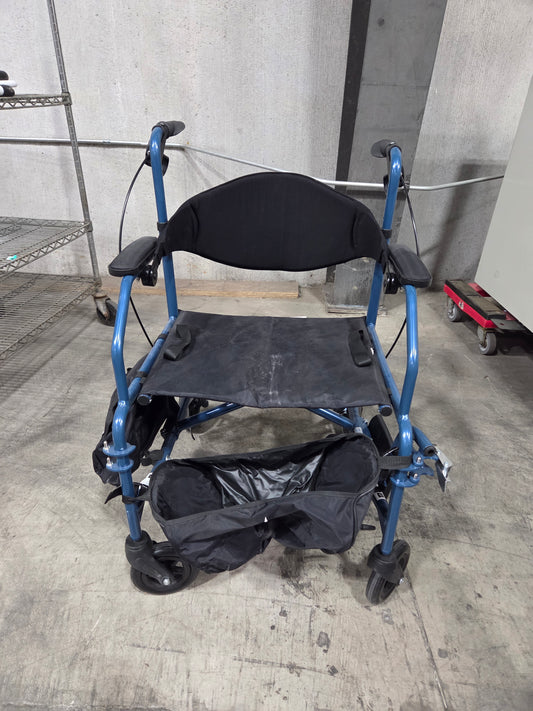 Medline Translator Combination Rollator/Transport Chair, Blue, Used - 1768162
