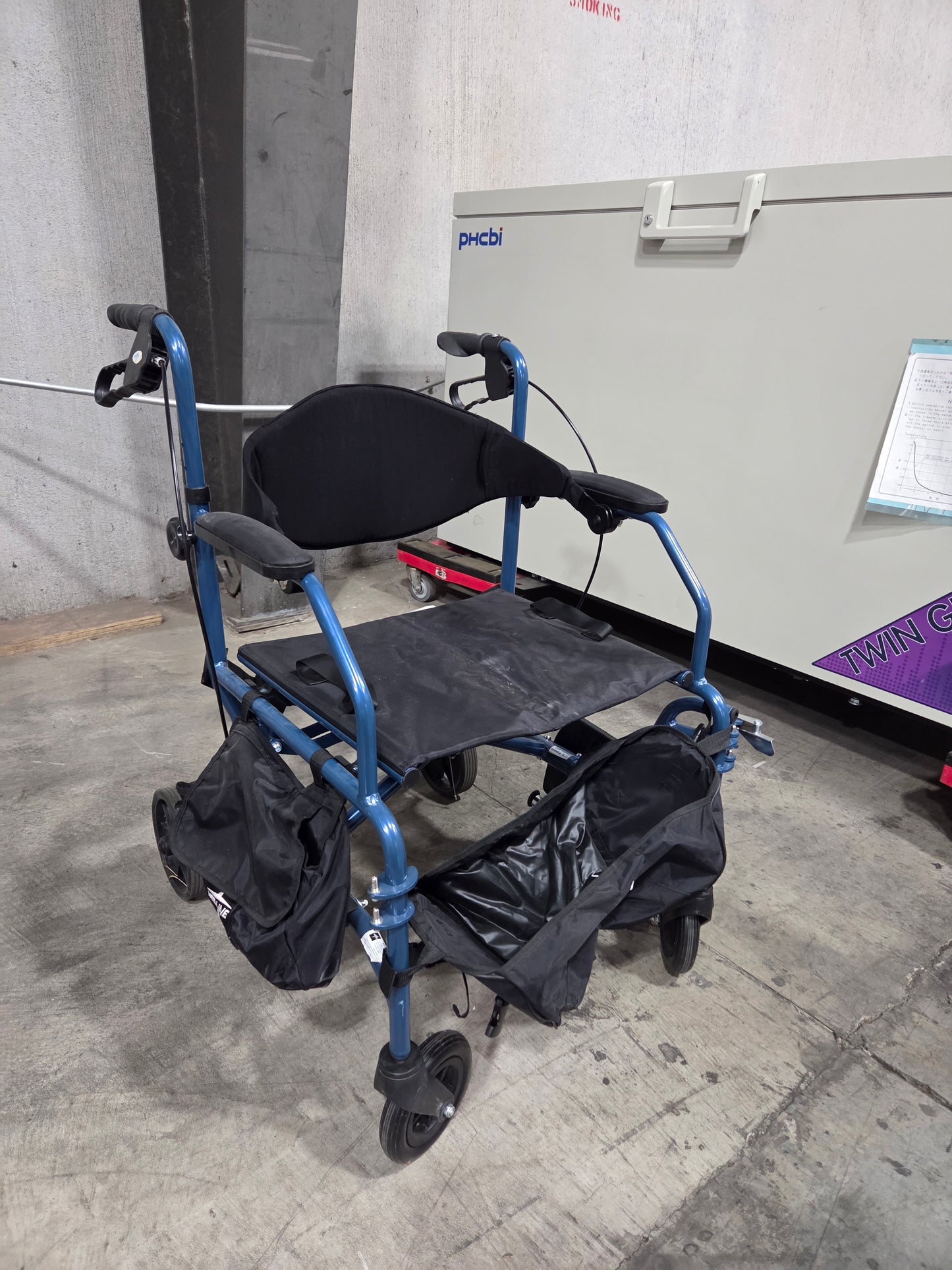 Medline Translator Combination Rollator/Transport Chair, Blue, Used - 1768162