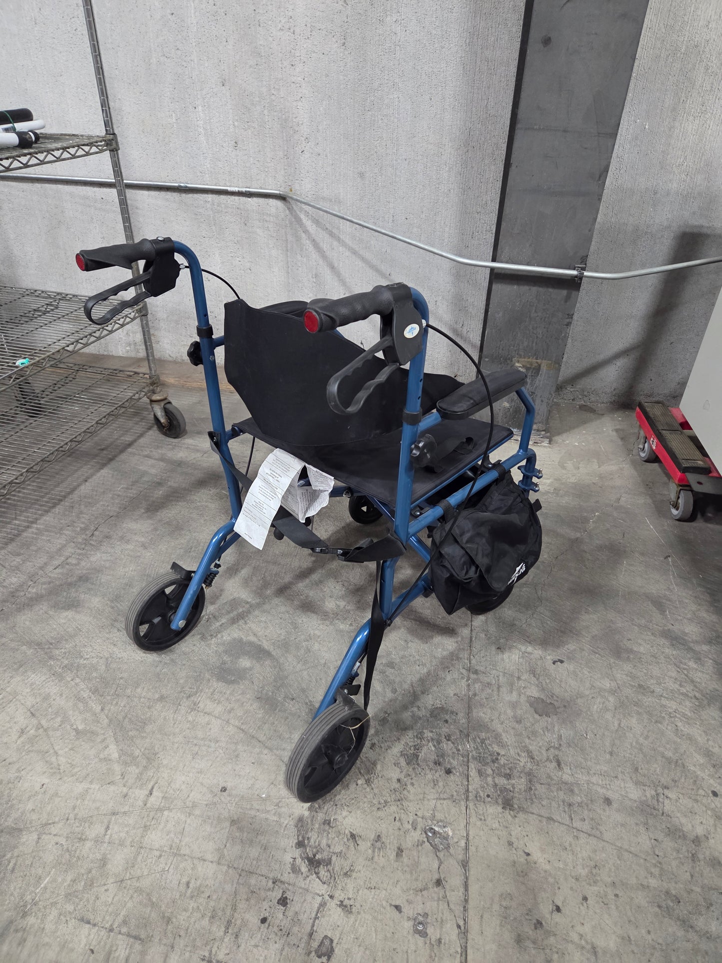 Medline Translator Combination Rollator/Transport Chair, Blue, Used - 1768162