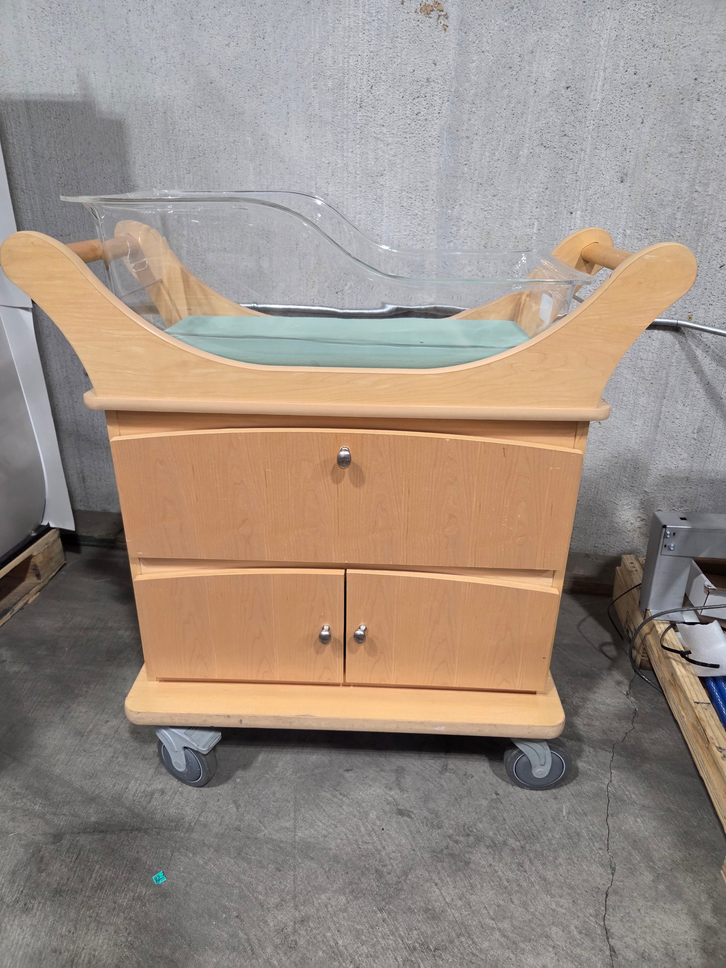 Wood Two Drawer Maternity Bassinet, Used, 1/ea - 1770063