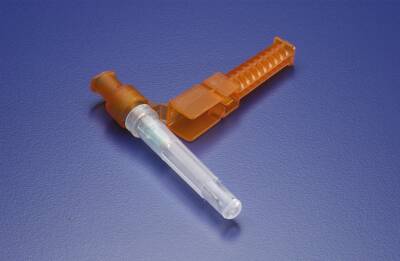 Hypodermic Needle-Pro w/Needle Protection Device, 23G x 1", Sterile, 100/Box