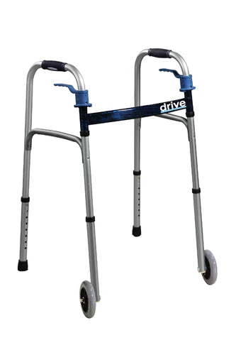 Folding Walker Trigger Release Adult w/5" Wheels, 1/Each