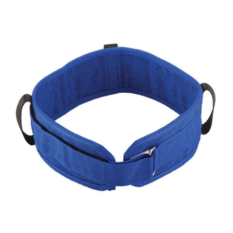 Heavy Duty Gait Belt w/Grip Handles, Velcro Closure, 4" x 48", Blue, 1/Ea