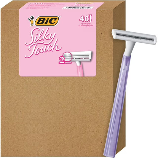 BIC Silky Touch Women's Razor, 2 Blades, 40/Case