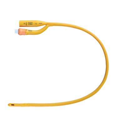 Gold 2-Way Latex Foley Catheter 22Fr x 5cc Balloon Sterile 10/Box