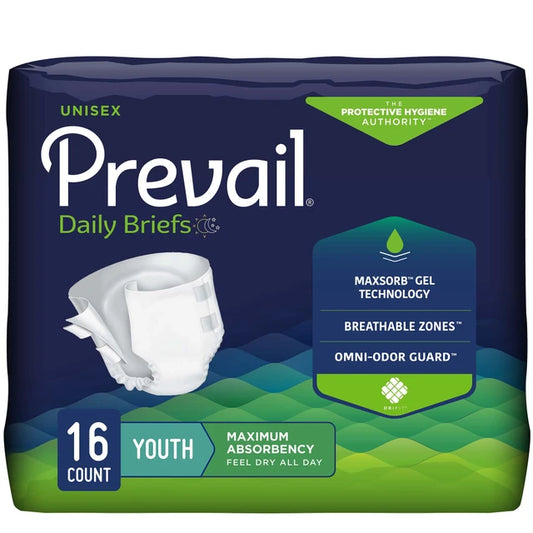 Prevail Daily Breifs, Youth 15"- 22", 16/Bag